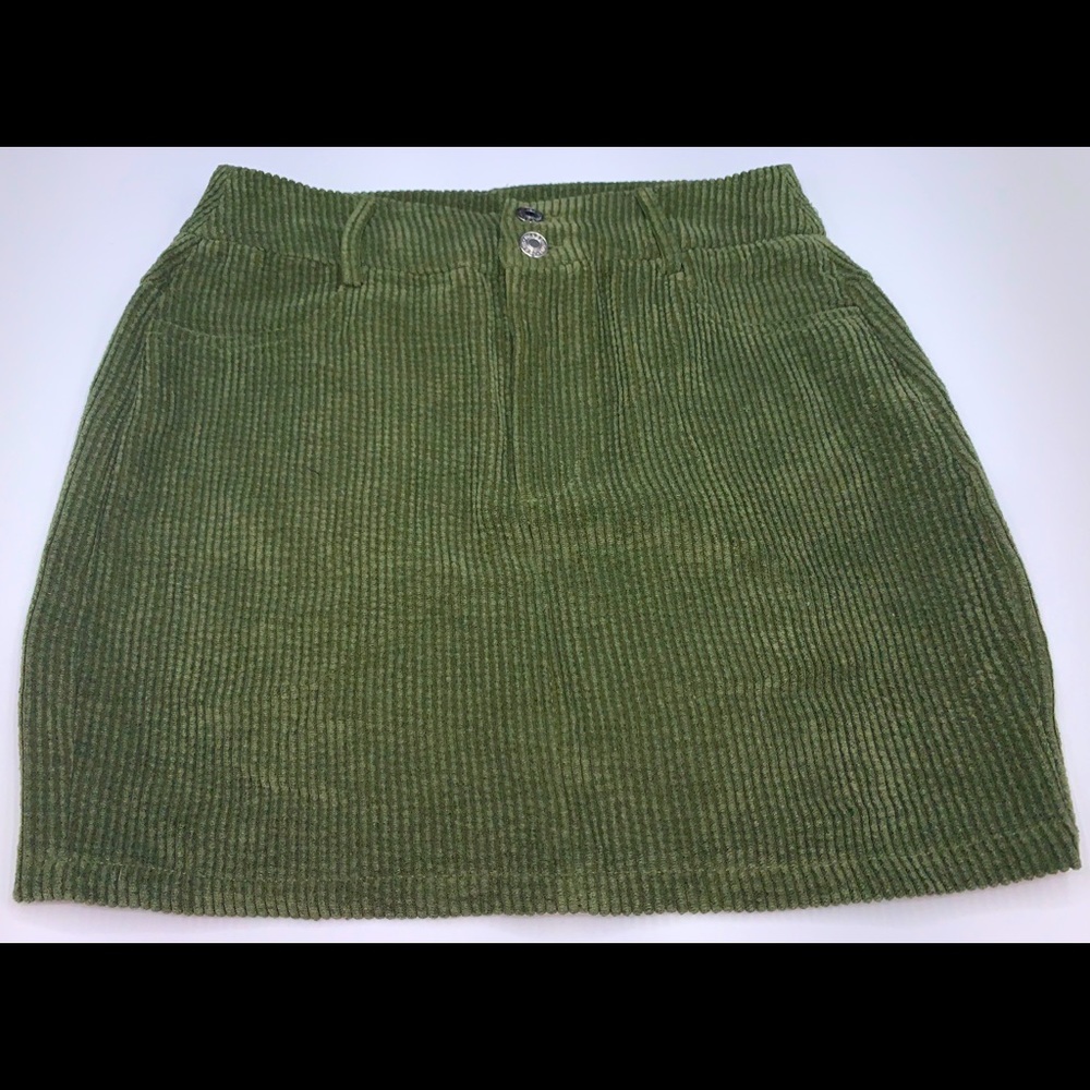 Green Corduroy Skirt.